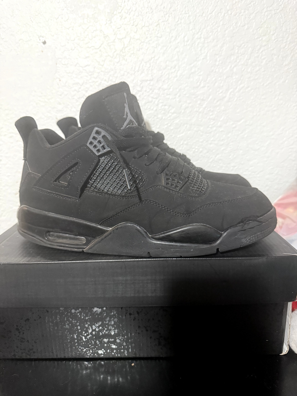 Jordan Black 4 Retro Mid-Top Sneakers